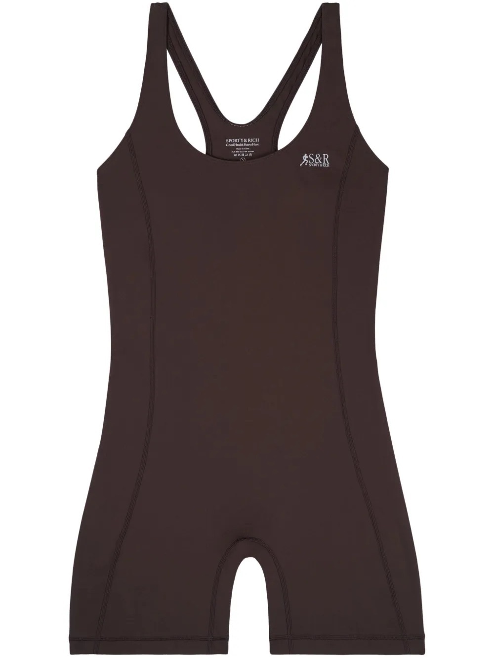 Sporty & Rich Girls The Lea Action Unitard In Brown